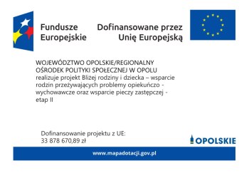 „Bliżej rodziny i dziecka - wsparcie rodzin przeżywających problemy opiekuńczo-wychowawcze oraz wsparcie pieczy zastępczej - etap II”